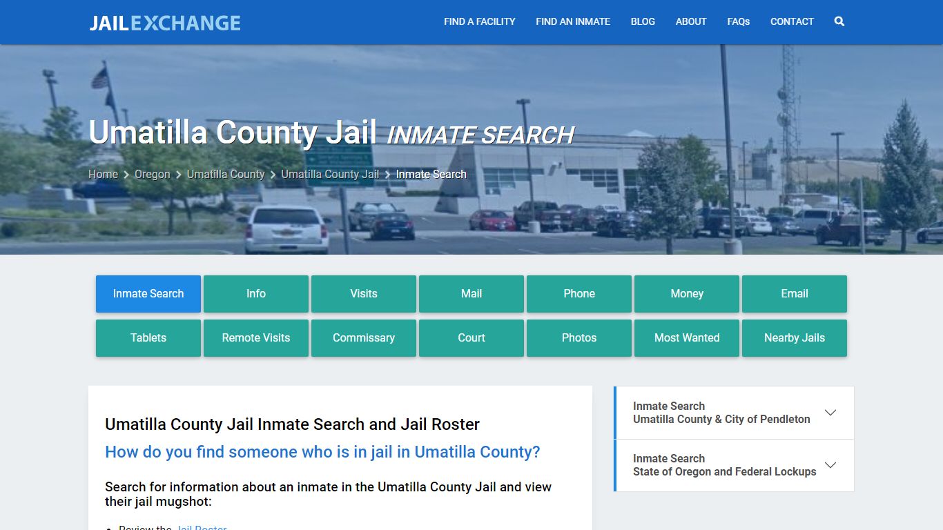 Inmate Search: Roster & Mugshots - Umatilla County Jail, OR